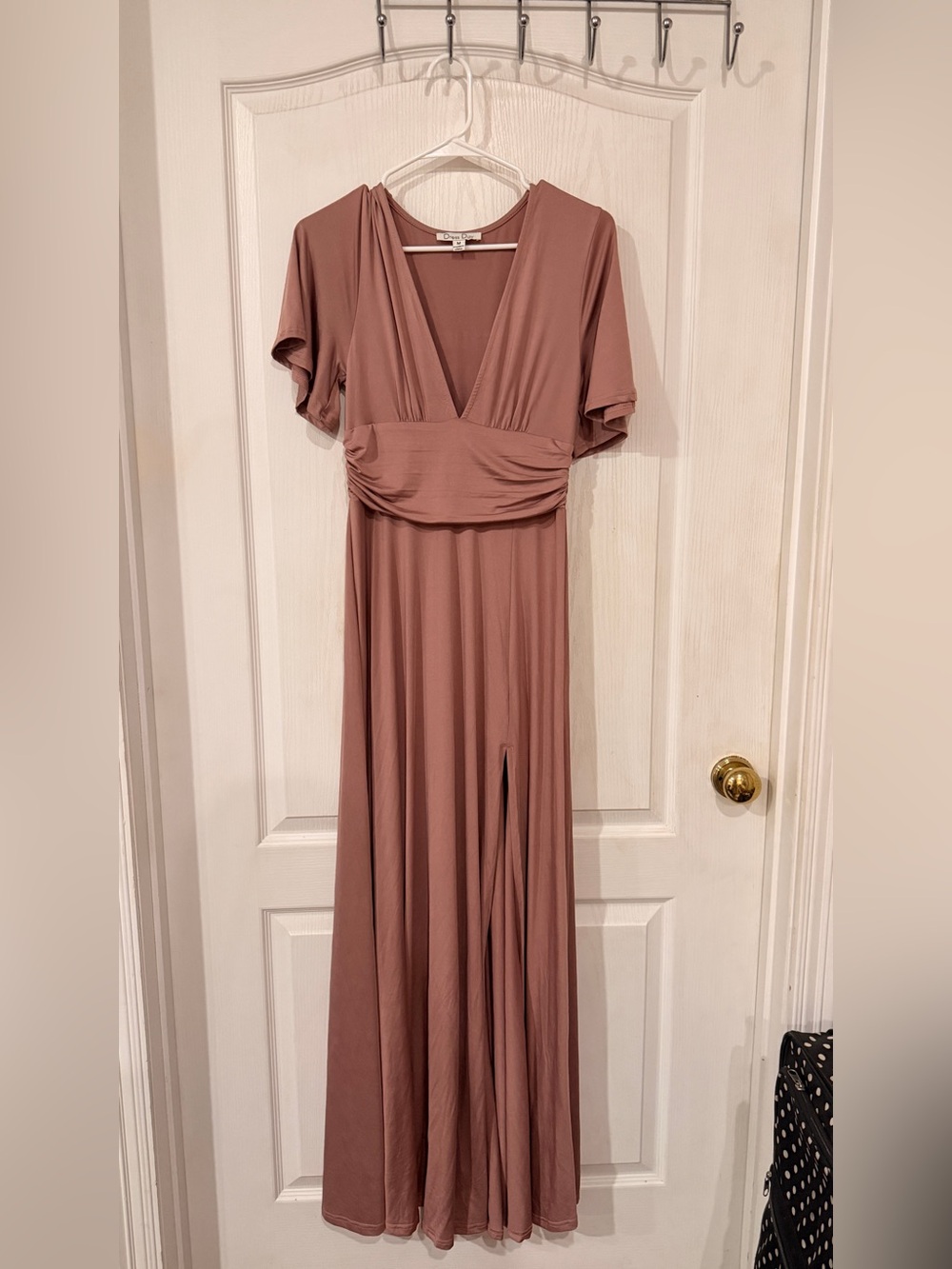 Dress Day Dusty Rose Maxi Dress with Deep V-Neck